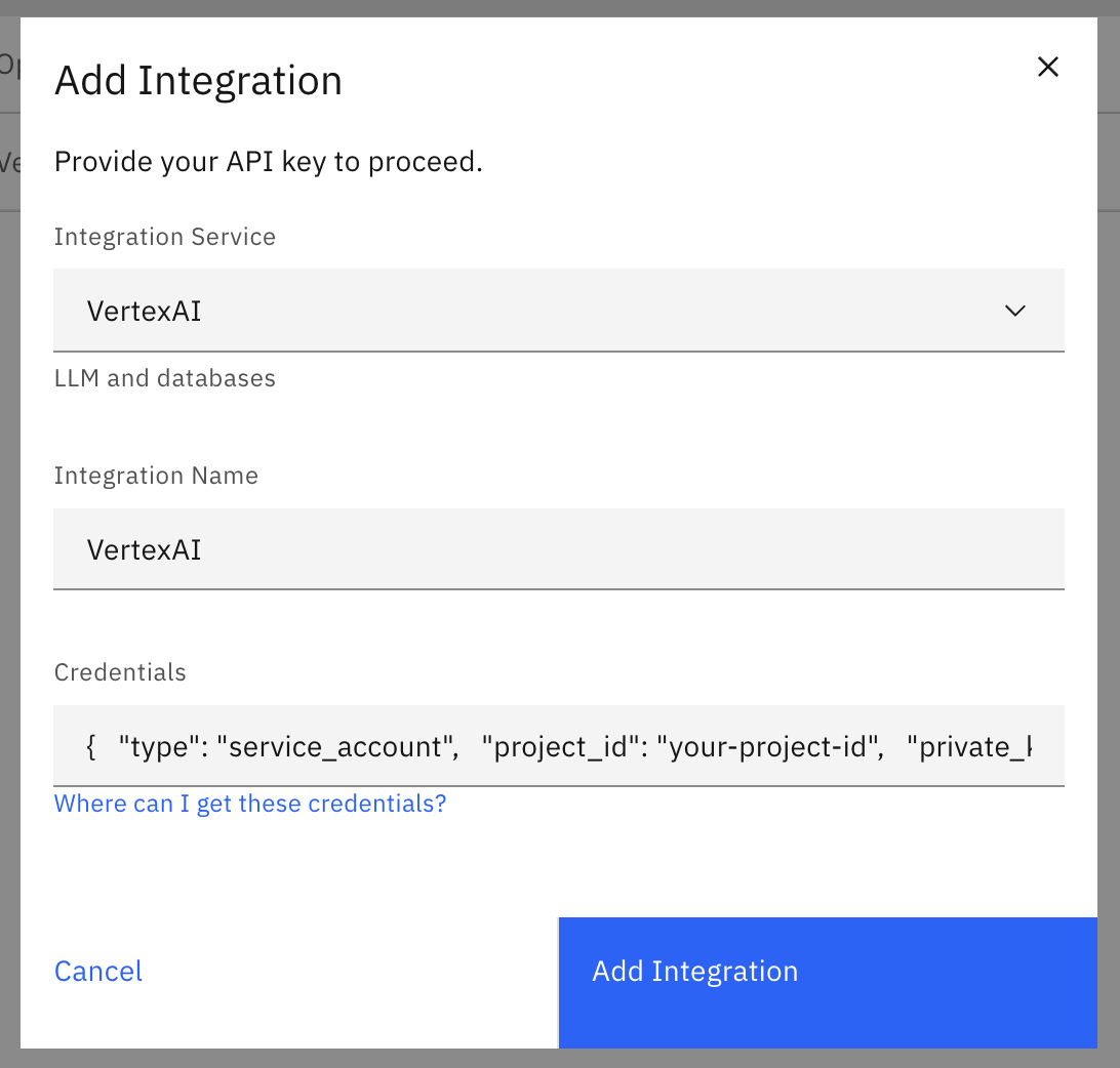 vertex ai integration